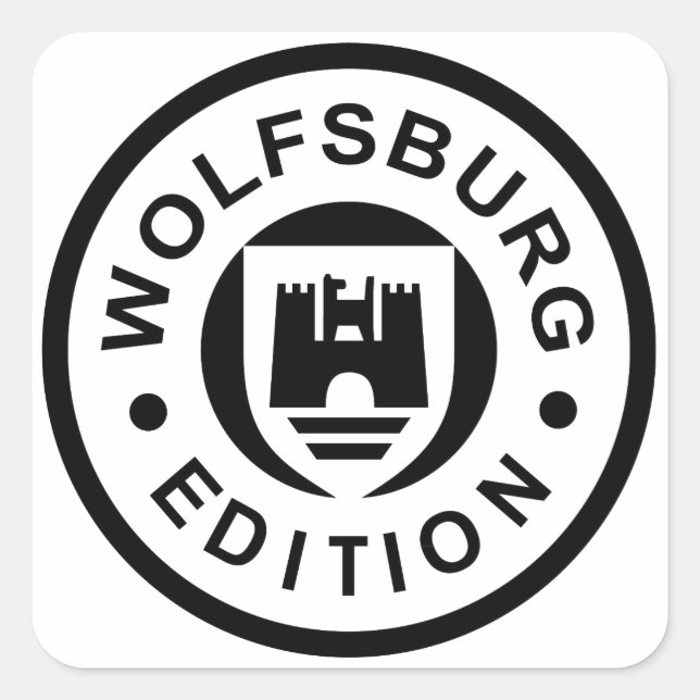 Sticker Carré Wolfsburg Edition (noir) (Devant)