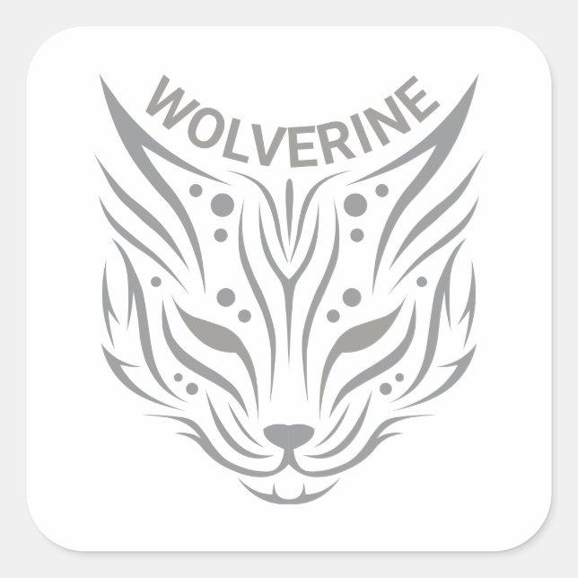 Sticker Carré Wolverine (Devant)