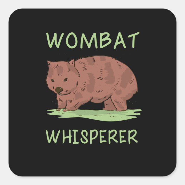 Sticker Carré Wombat (Devant)