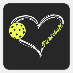 Sticker Carré Womens Love Pickleball - mignon match de picklebal