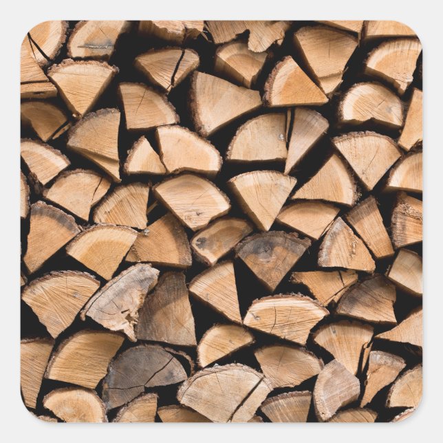 Sticker Carré Woodpile (Devant)