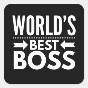 Sticker Carré Worlds Best Boss