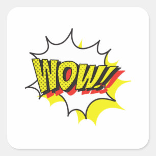 Sticker Carré Wouah jour gratuit Classic