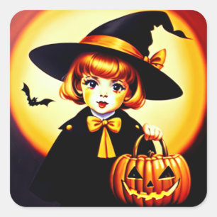 Sticker Carré ~WOW ! HALLOWEEN Trick ou Treat ~