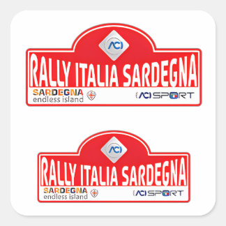 Sticker Carré WRC Rally Italia italie course automobile