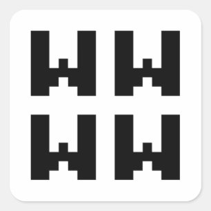 Sticker Carré WWWW   LOL Japonais Internet Slang