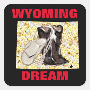 STICKER CARRÉ WYOMING RÊVE