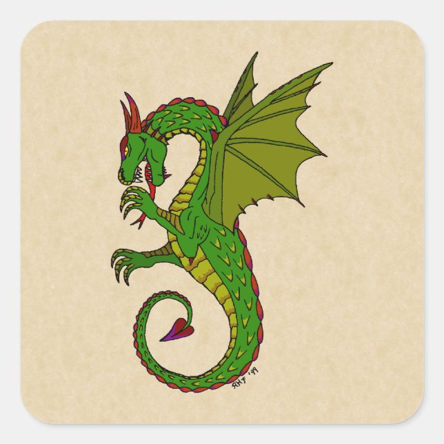 Sticker Carré Wyvern (Devant)