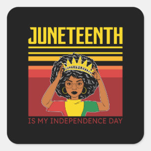 Sticker Carré Xe Indépendance Femme afro