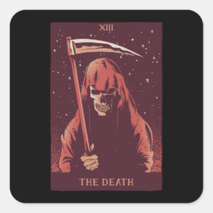 Sticker Carré XIII La Mort - Carte Tarot Cadeau