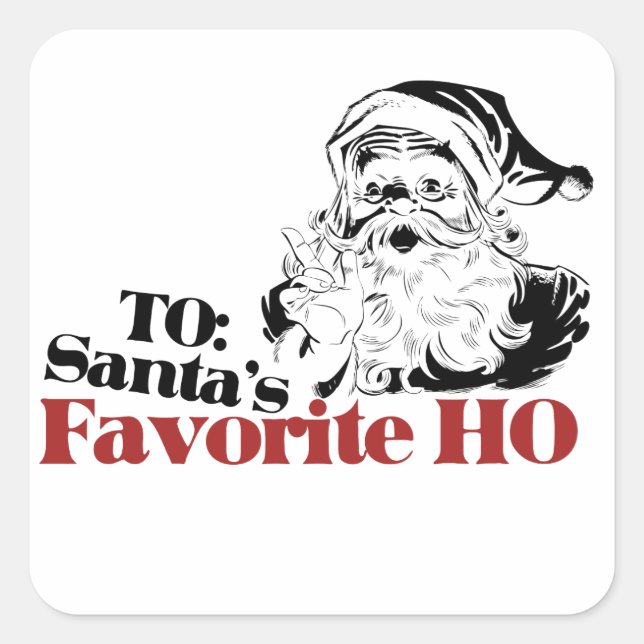 Sticker Carré XMAS Santas Favorite HO (Devant)