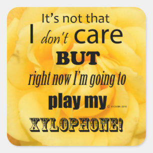 Sticker Carré Xylophone I Care