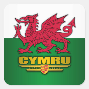 Sticker Carré Y Ddraig Goch