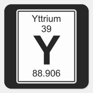 Sticker Carré Y - Yttrium