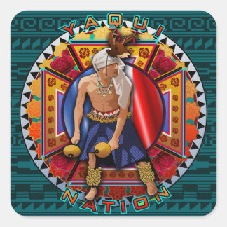 Sticker Carré Yaqui Nation Deer Dancer