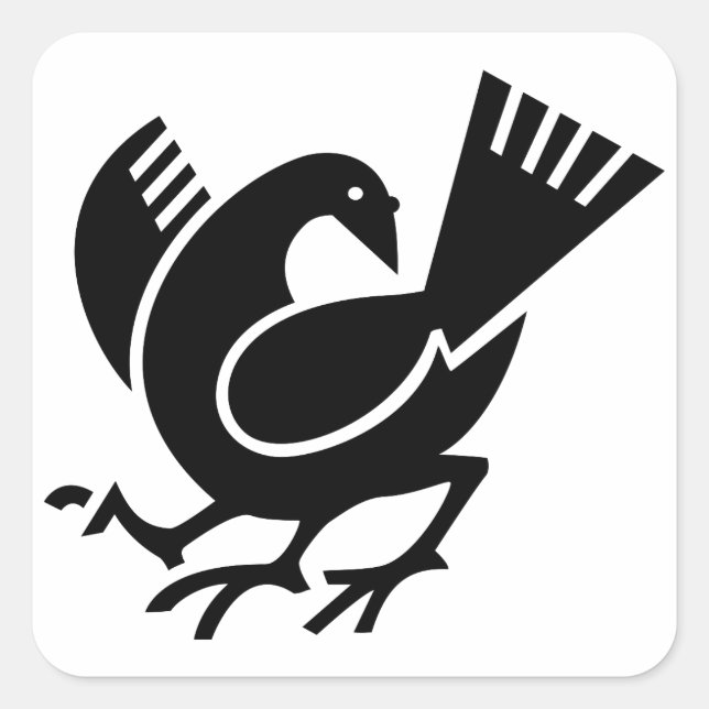 Sticker Carré Yata crow (Devant)