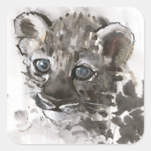 Sticker Carré Yeux bleus