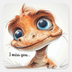 Sticker Carré Yeux curieux