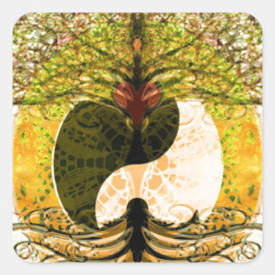 Sticker Carré Ying Yang