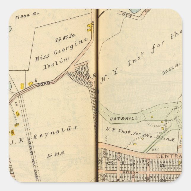 Sticker Carré Yonkers, New York 2 (Devant)