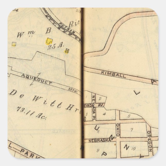 Sticker Carré Yonkers, New York 6 (Devant)