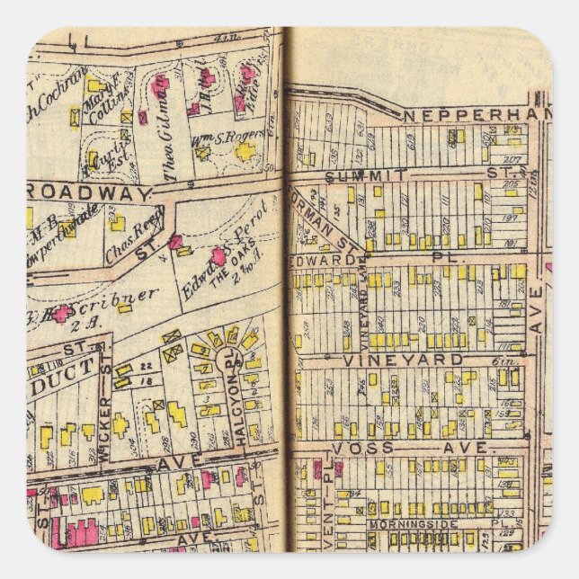 Sticker Carré Yonkers, New York 9 (Devant)