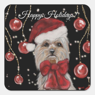 Sticker Carré Yorkie