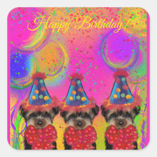 Sticker Carré Yorkie Poo