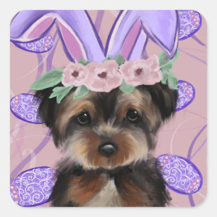Sticker Carré Yorkie Poo