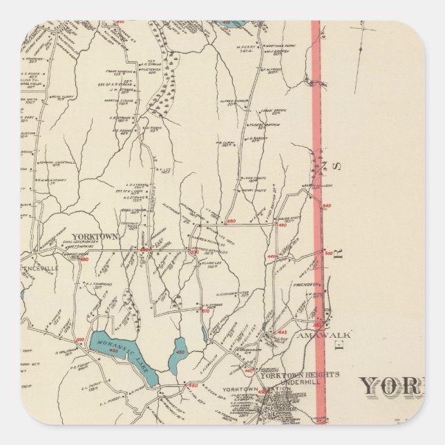 Sticker Carré Yorktown NY (Devant)