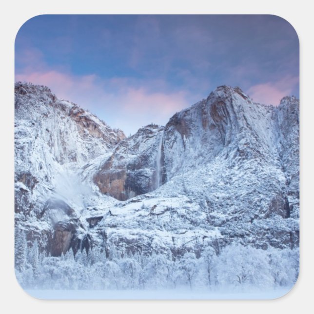 Sticker Carré Yosemite Falls Sunrise (Devant)