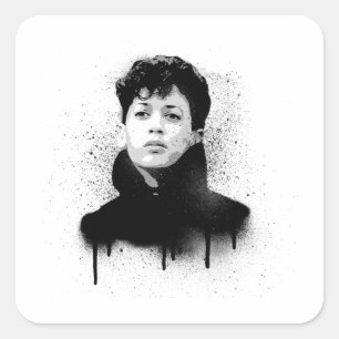Sticker Carré Young Kamala Harris Graffiti Art