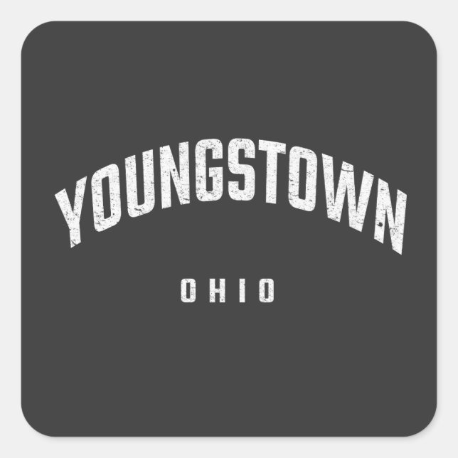 Sticker Carré Youngstown Ohio OH (Devant)