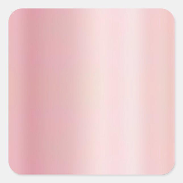Sticker Carré Your Custom Text Elegant Rose Gold Template Blank (Devant)