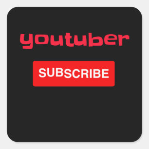 Sticker Carré Youtuber Gamer