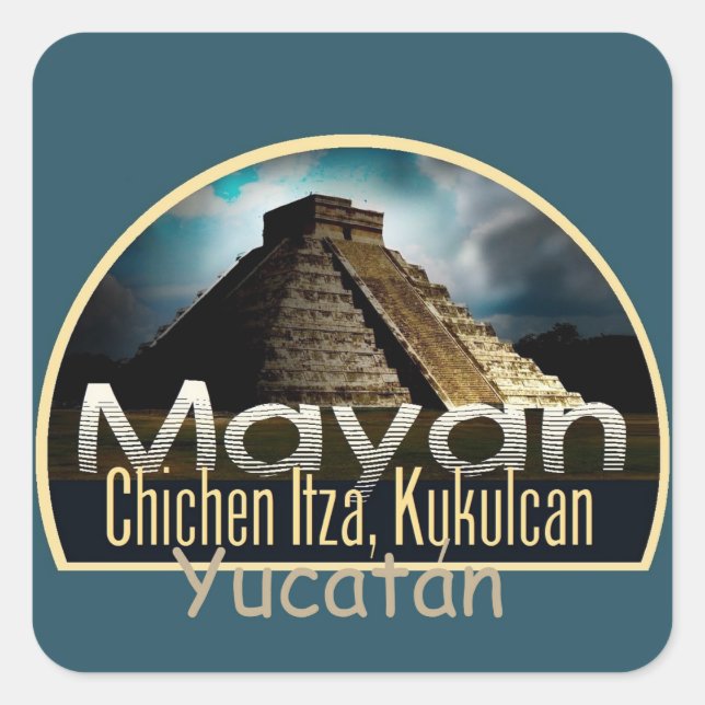 Sticker Carré YUCATAN Mexique (Devant)