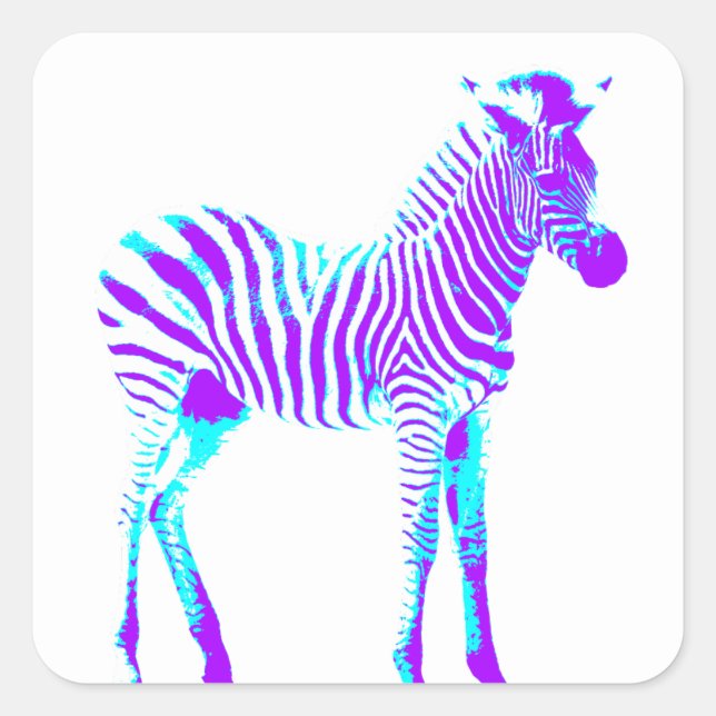 Sticker Carré Zebra (Devant)