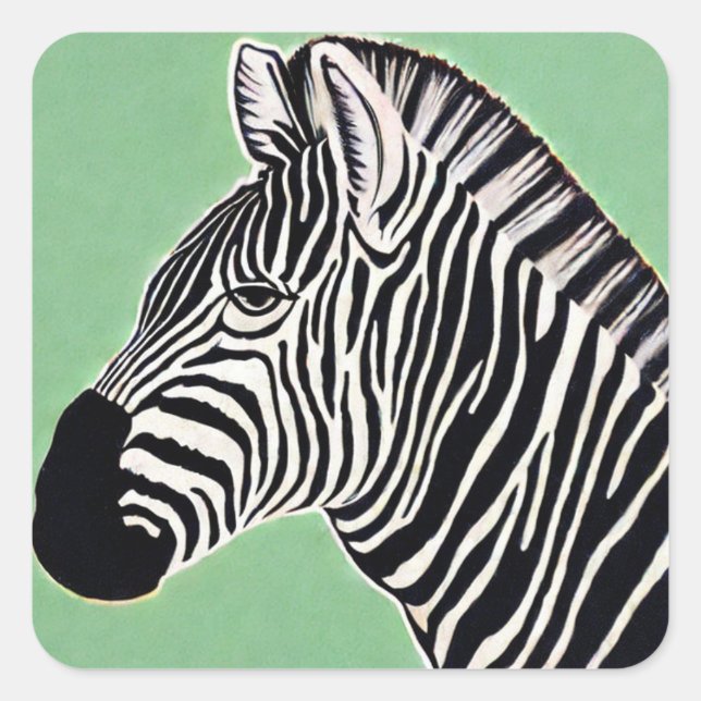 Sticker Carré Zebra (Devant)