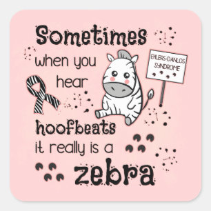 Sticker Carré Zebra awareness