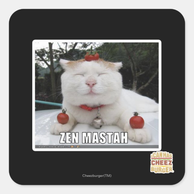 Sticker Carré Zen Mastah (Devant)