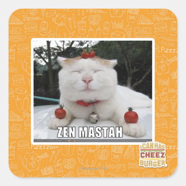 Sticker Carré Zen Mastah (Devant)