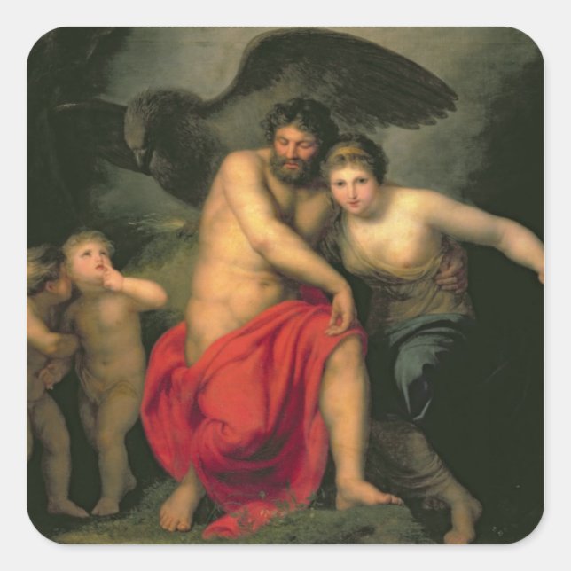 Sticker Carré Zeus et Hera sur le mont Ida, 1775 (Devant)