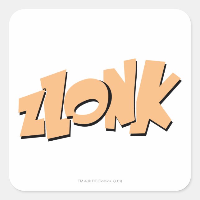 STICKER CARRÉ ZLONK ! (Devant)