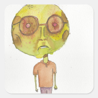 Sticker Carré Zombie