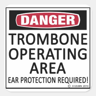 Sticker Carré Zone d'exploitation Trombone