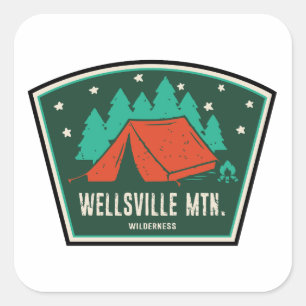 Sticker Carré Zone sauvage de la montagne de Wellsville Utah Cam