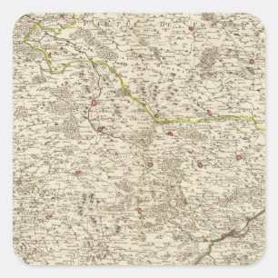 Sticker Carré Zones urbaines de l'Allemagne