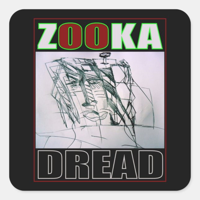 STICKER CARRÉ ZOOKA DREAD (Devant)