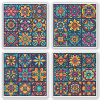 Sticker Carreaux de mosaïque Fleur 13 - 16