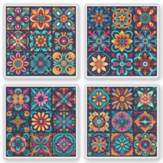 Sticker Carreaux de mosaïque Fleur 49 - 52